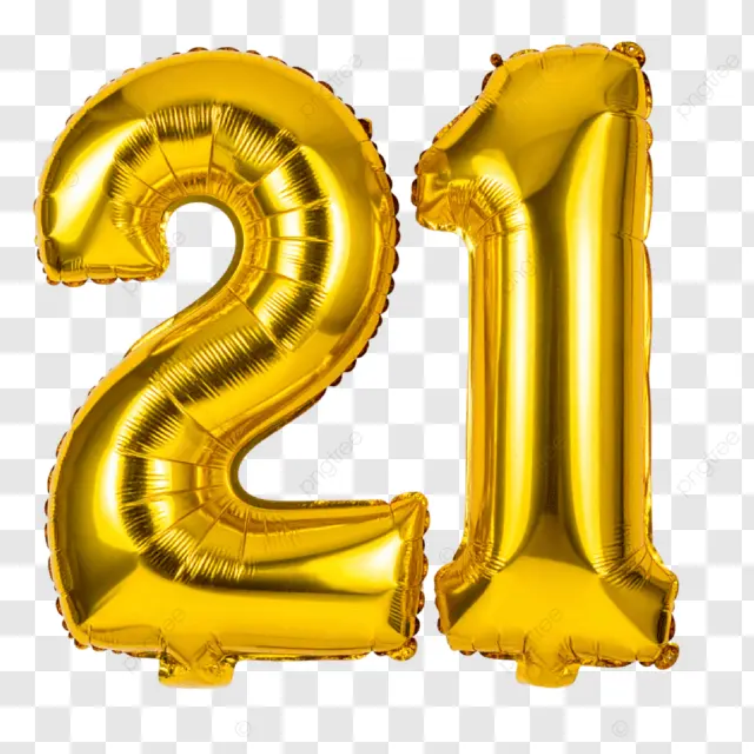 METALLIC GOLD BALLOONS 21